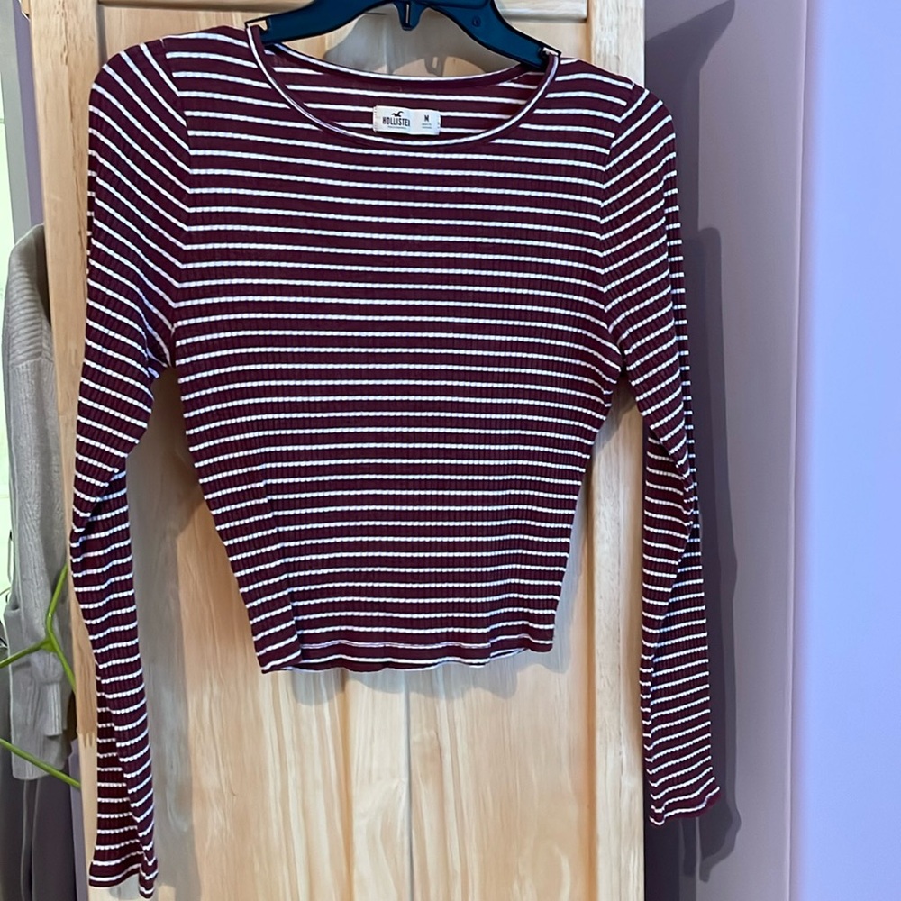 Striped Maroon Long Sleeve